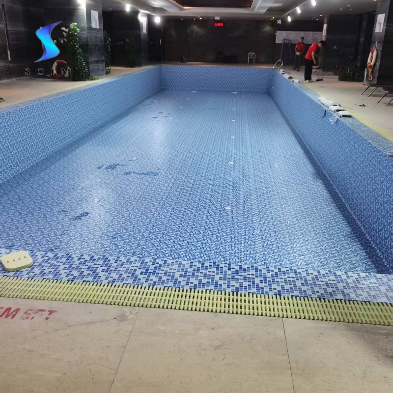 山西太原室内泳池胶膜铺装完成